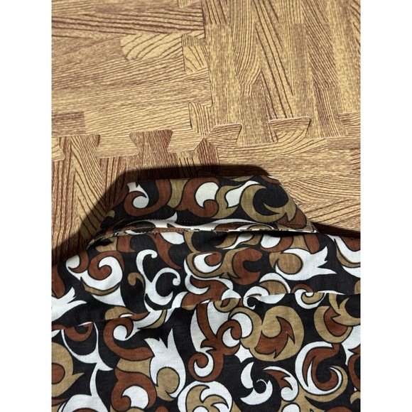 Vtg Contour Knit National Shirt Shops Brown and Black Paisley Shirt Women's L - Picture 16 of 16